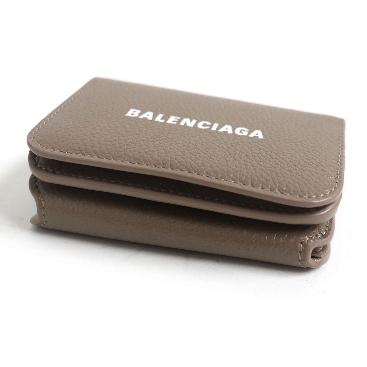 極美品□BALENCIAGA/バレンシアガ 593813 CASH MINI ロゴ入り レザー