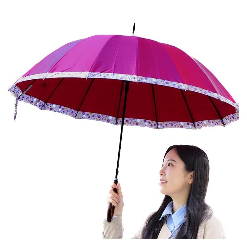 オカモト原宿店 雨傘 ジャンプ傘 ネコ柄 (パープル / 8本骨) かわいい おしゃれ 長傘 黒猫 (60cm / 軽量/ハートのチャーム付 オカモト原宿店 雨傘 ジャンプ傘 ネコ柄 (パープル ⁄ 8本骨) かわいい