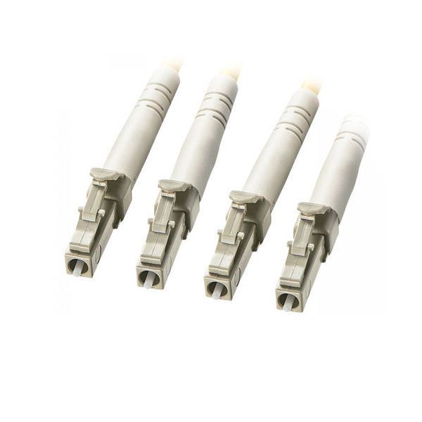 サンワサプライ 防水ロバスト光ファイバケーブル マルチ50μmOM3 4芯 両端LC×4 20m グレー HKB-OM3LCLCWPRB-20