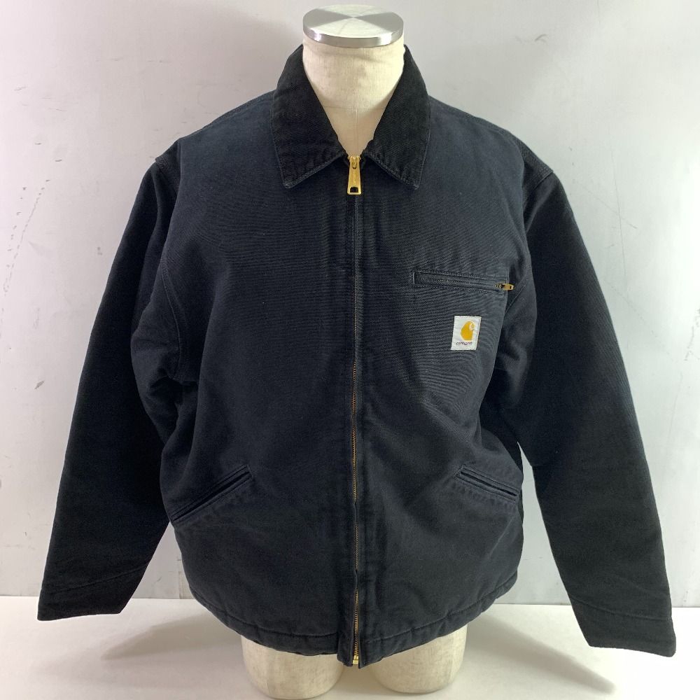 04w4928▽ カーハートWIP Carhartt WIP I027358 オリジナル デトロイトジャケット OG DETROIT JACKET ダックキャンバス カバーオール ジャケット 裏キルティング アウター Mサイズ ブラック 八王子店