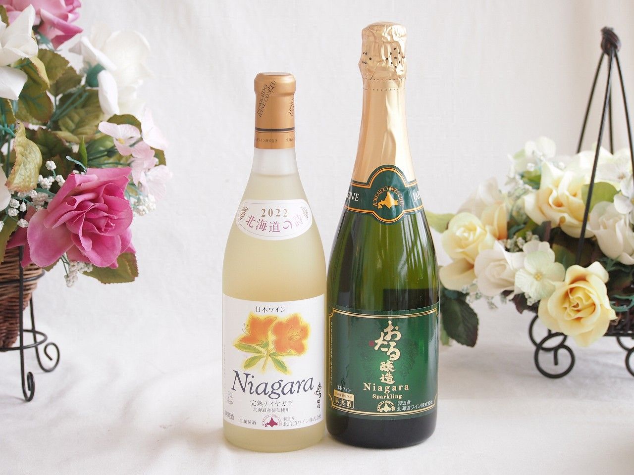 国産甘口ロゼ×白ワイン8本セット（微発泡ロゼ 完熟ナイアガラ赤 コンコード 甲州遅摘みロゼ 甲州遅摘み白 ナイアガラ 完熟ナイア