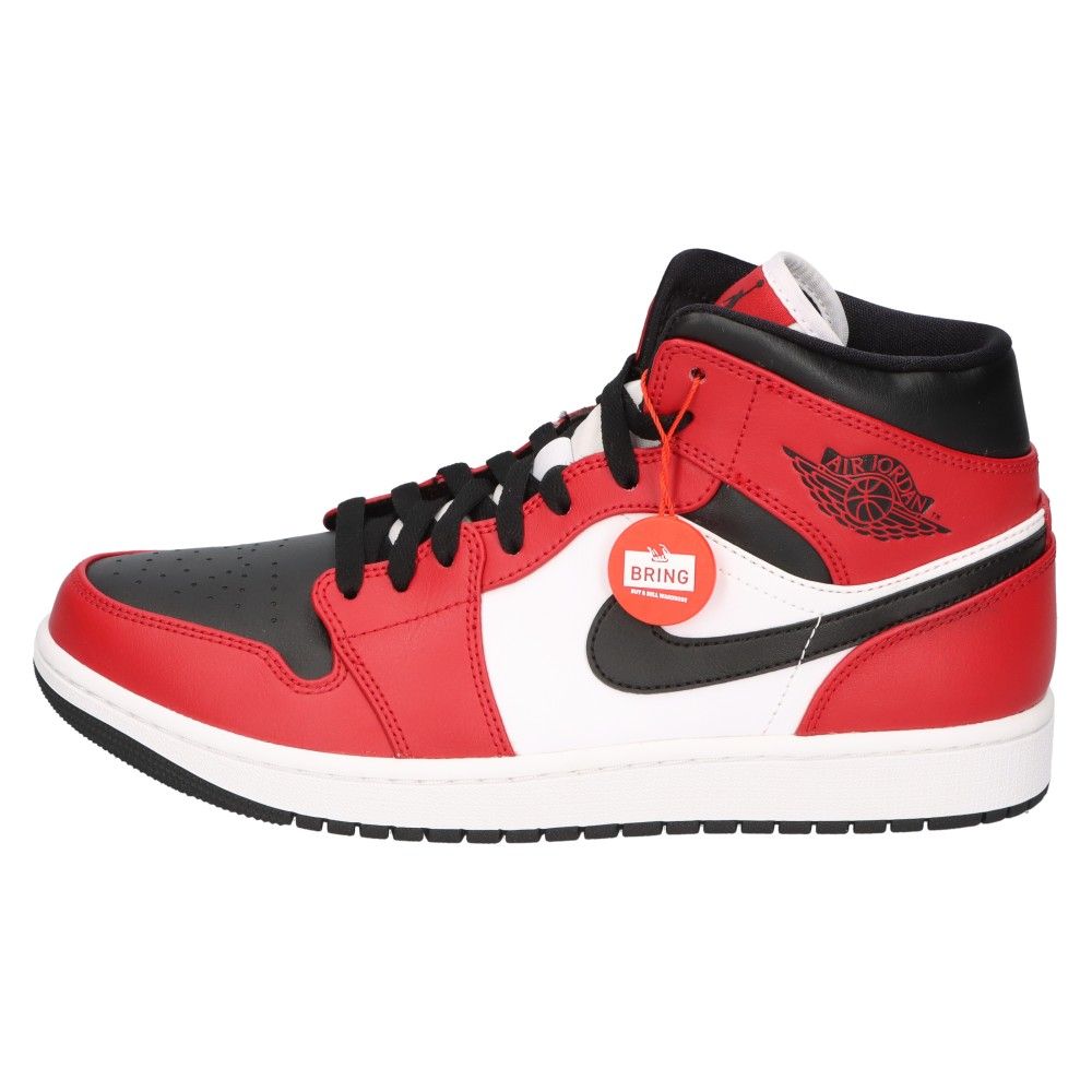 NIKE (ナイキ) AIR JORDAN 1 MID CHICAGO BLACK TOE エアジョーダン1 シカゴ ブラック トゥ ミッドカットスニーカー  ブラック/レッド/ホワイト US9.5/27.5cm 554724-069 - メルカリ