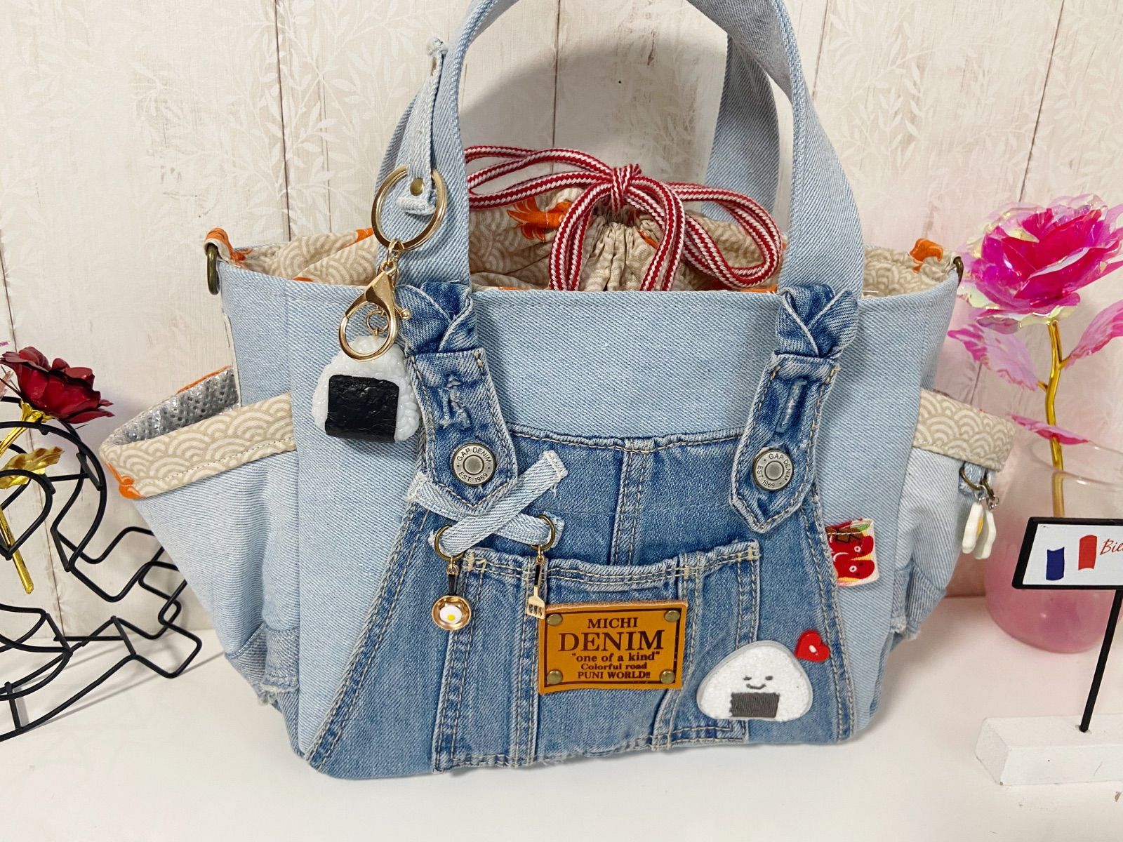 デニムリメイクバックS 保冷・保温 お弁当バック