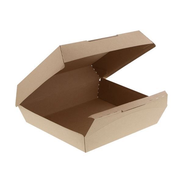 (まとめ) HEIKO 食品箱 ネオクラフトランチボックス L #004248010 1パック(10枚) 【×5セット】