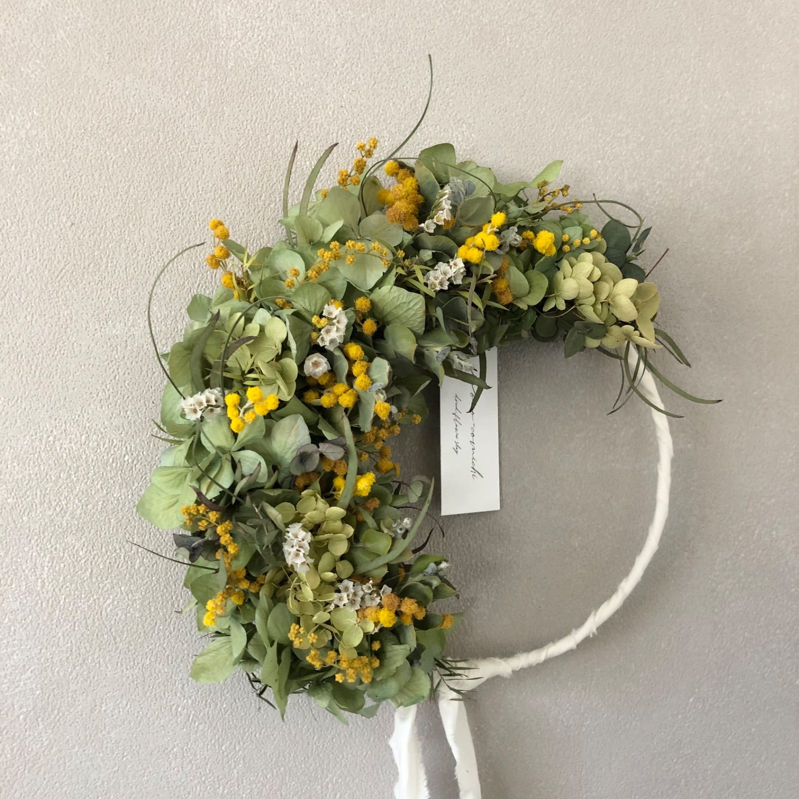 Spring 春 ミモザとアジサイのハーフリース 21〜53cm - メルカリ