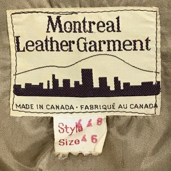 ビンテージ？カナダ製☆MONTREAL LEATHER GARMENT☆本革/レザー