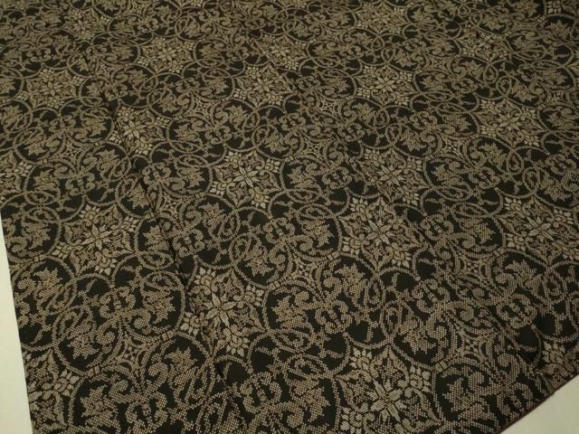 平和屋着物●本場大島紬　7マルキ　正倉院花唐草文　松坂屋扱い　正絹　逸品　CAAT7563vp 平和屋着物○本場大島紬 7マルキ 正倉院花唐草文 松坂屋扱い 正絹 逸品