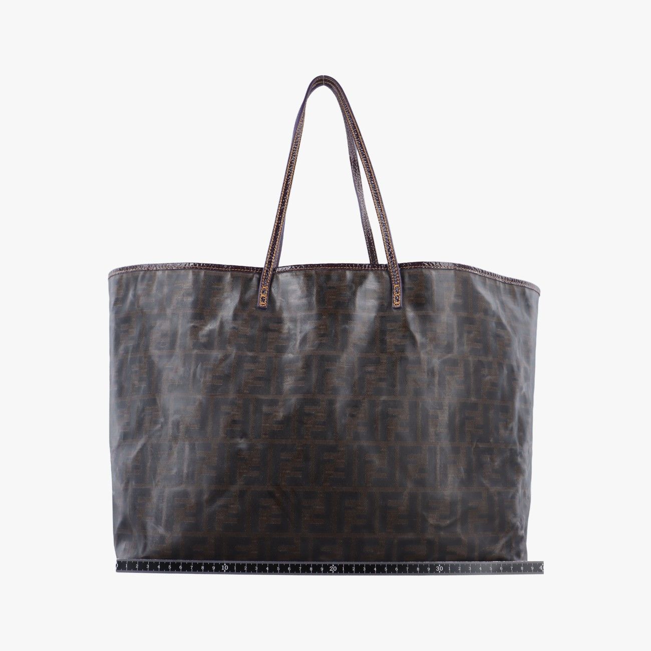 フェンディFendiズッカブラウンPVCコーティングキャンバス8BH1882241-8BH188-WTE-079