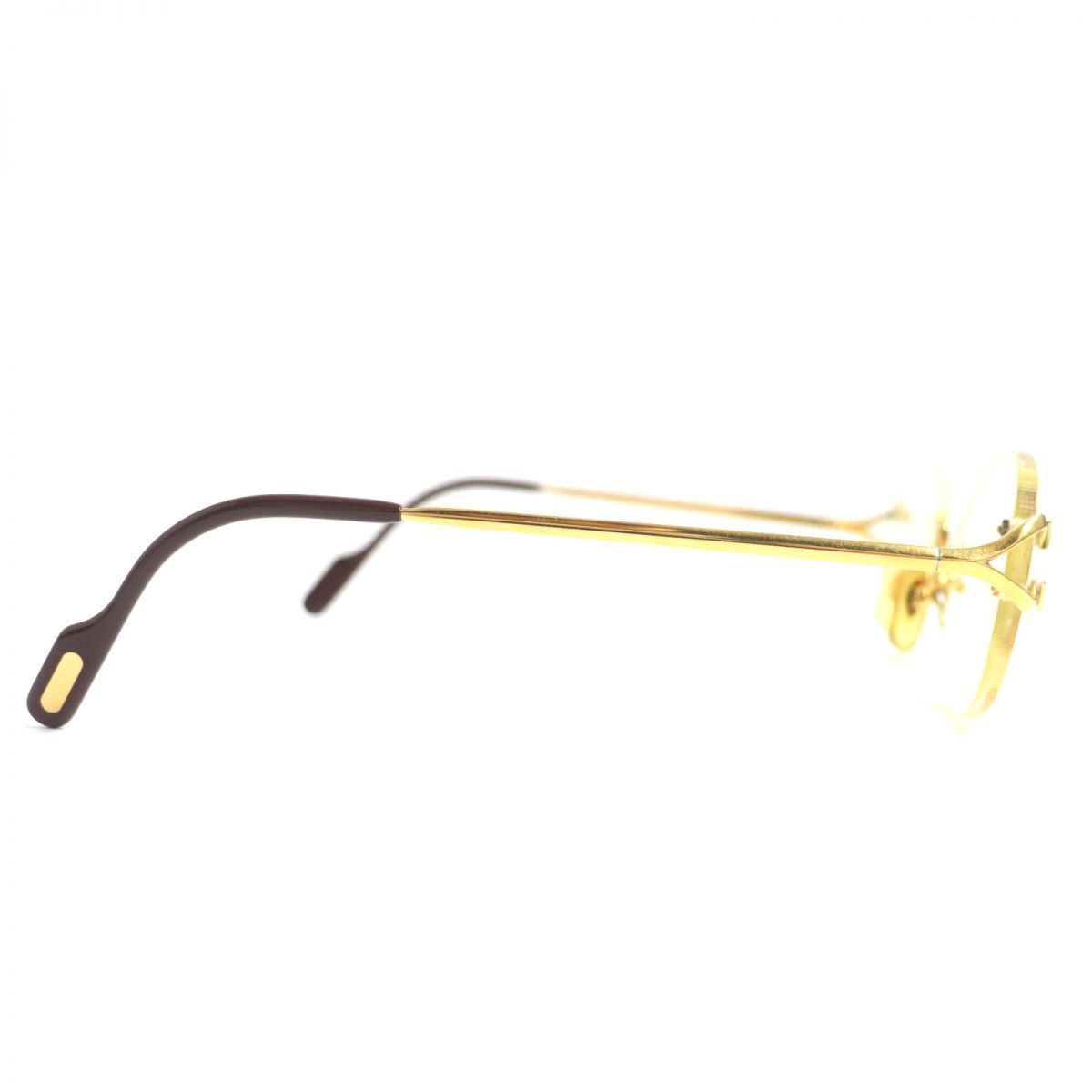 美品▼カルティエ ツーポイント サイドストーン・ロゴ金具 グラデーションレンズ サングラス シルバー ブラック □16 130 ケース付 仏製 未使用品 Cartier カルティエ パンテール パンサー