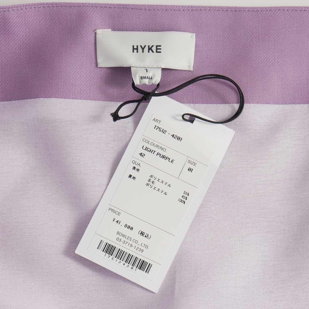  ハイク HYKE ベアトップ チューブトップ 1 パープル 紫 VIYELLA TOP 251-17512 その他 トップス