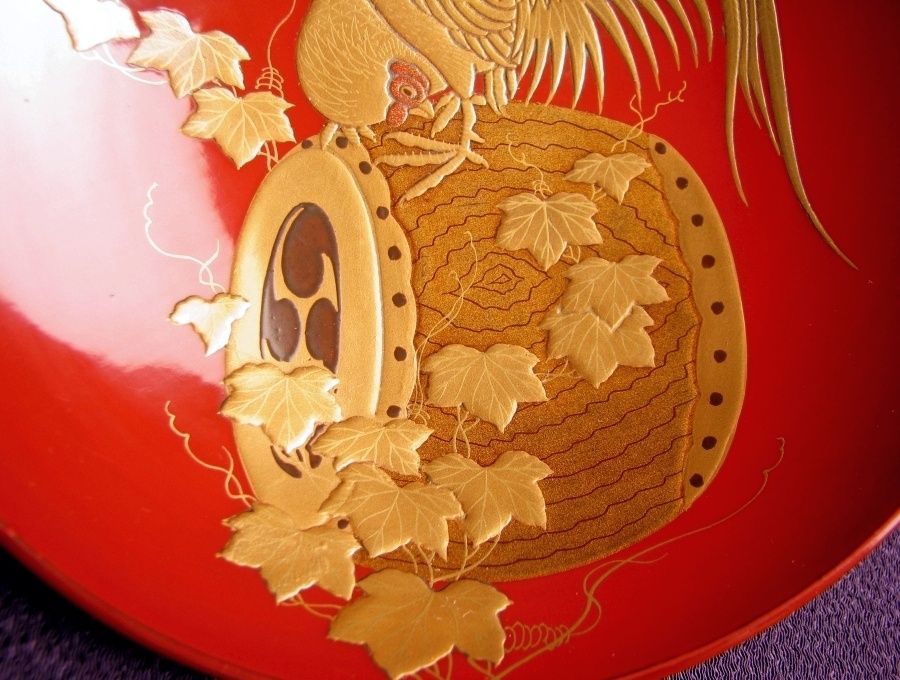 蒔絵諫鼓鶏文 煮物椀10客