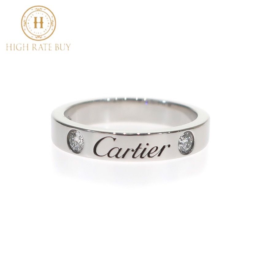 Cartier カルティエ 指輪 Pt950 エングレーブ ド リング 2P | chidori.co