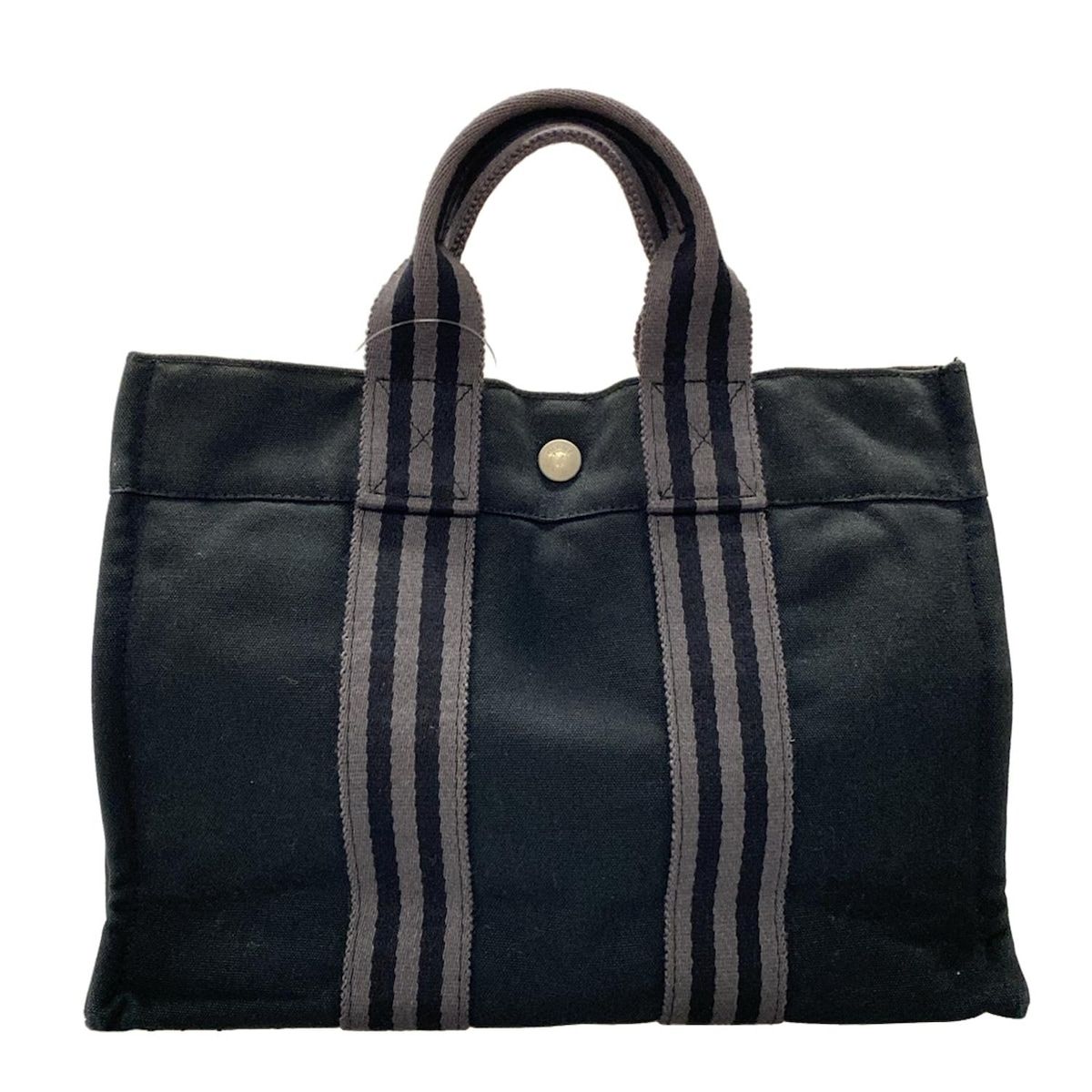 HERMES(エルメス) トートバッグ フールトゥトートPM 黒×グレー