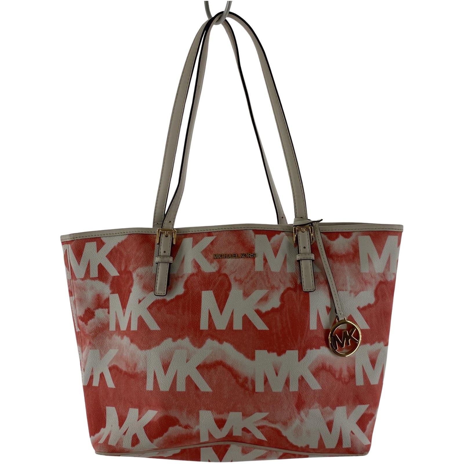 Michael Kors マイケルコース ロゴ総柄 ショルダートートバッグ 