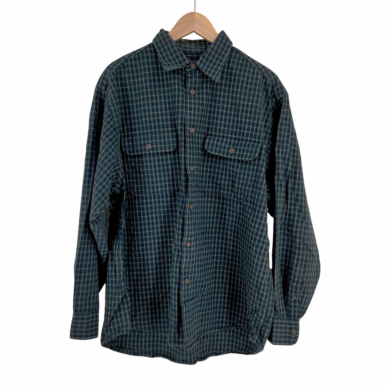 ギャップ Gap OLD フラップポケット チェック レギュラーカラーシャツ メンズ import：M 