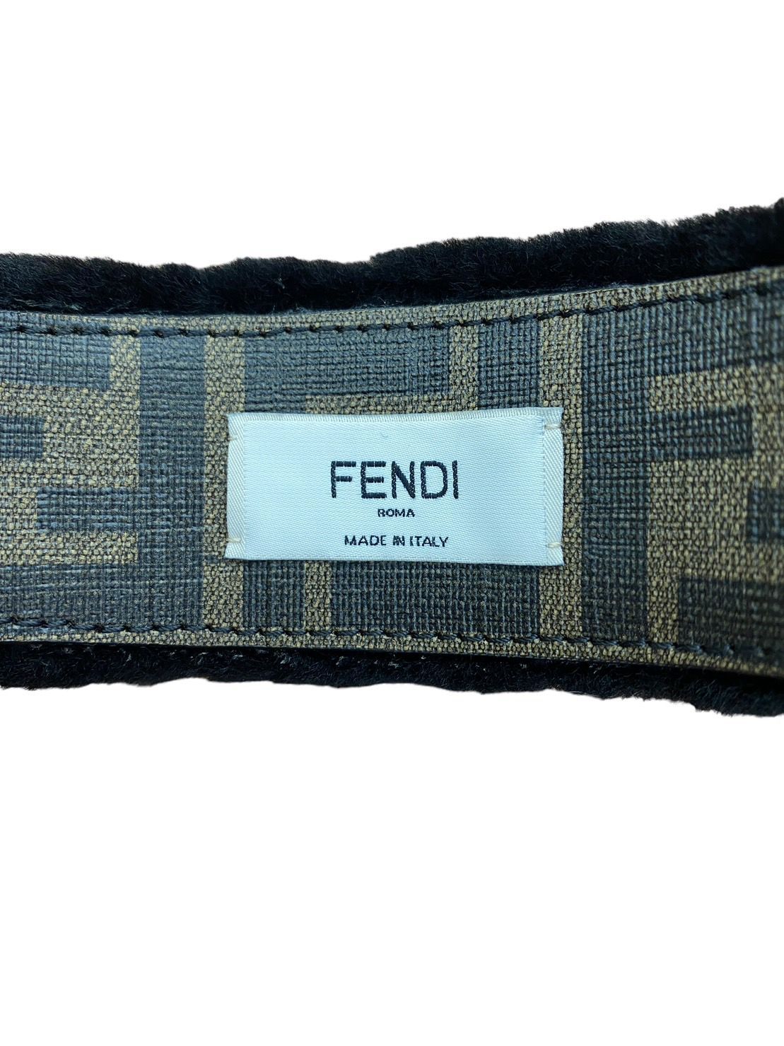 ☆EM633 FENDI フェンディ カチューシャ ファー ブラック 保存袋付き