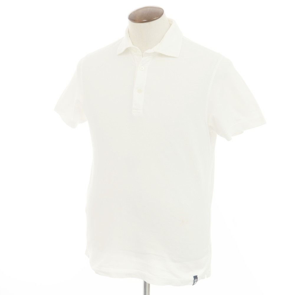 【新品同様】Drumohr ドルモア 半袖 鹿の子 ポロシャツ M ホワイト 中古】ドルモア DRUMOHR コットン 鹿の子 半袖ポロシャツ ホワイト