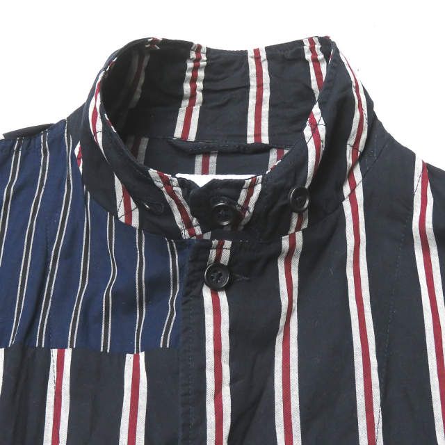 エンジニアードガーメンツ ロイタージャケットRegimental Stripe Engineered Garments Loiter Jacket Multi Colour Regimental Stripe