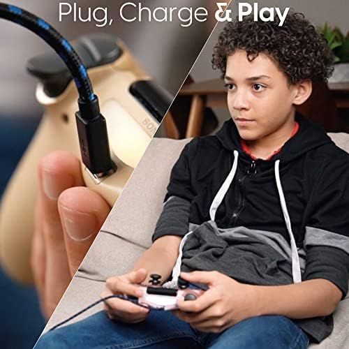編組高耐久高速充電器コード PS4用