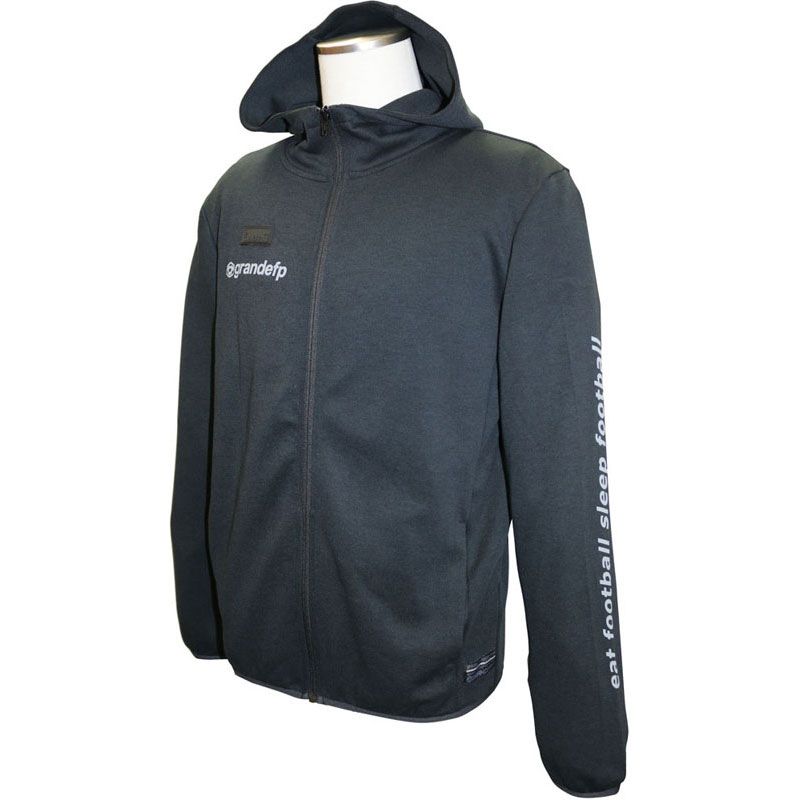 GRANDE.F.P グランデエフピー grandefp.ドライ.スウェットジップパーカー フットサル スウエットパーカー gfph19401-0915 0915 ブラック×グレ
