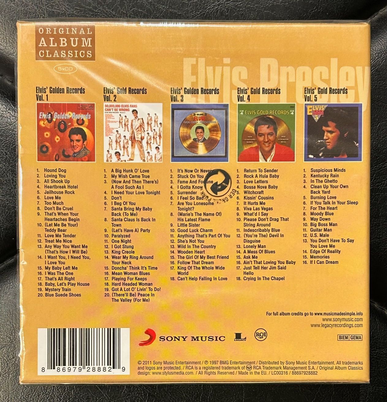 輸入盤CD5枚セット】Elvis Presley 「Original Album Classics 