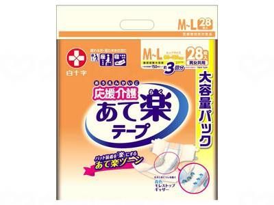 ケース販売 白十字 応援介護テープ止め あて楽 Ｍ - Ｌ