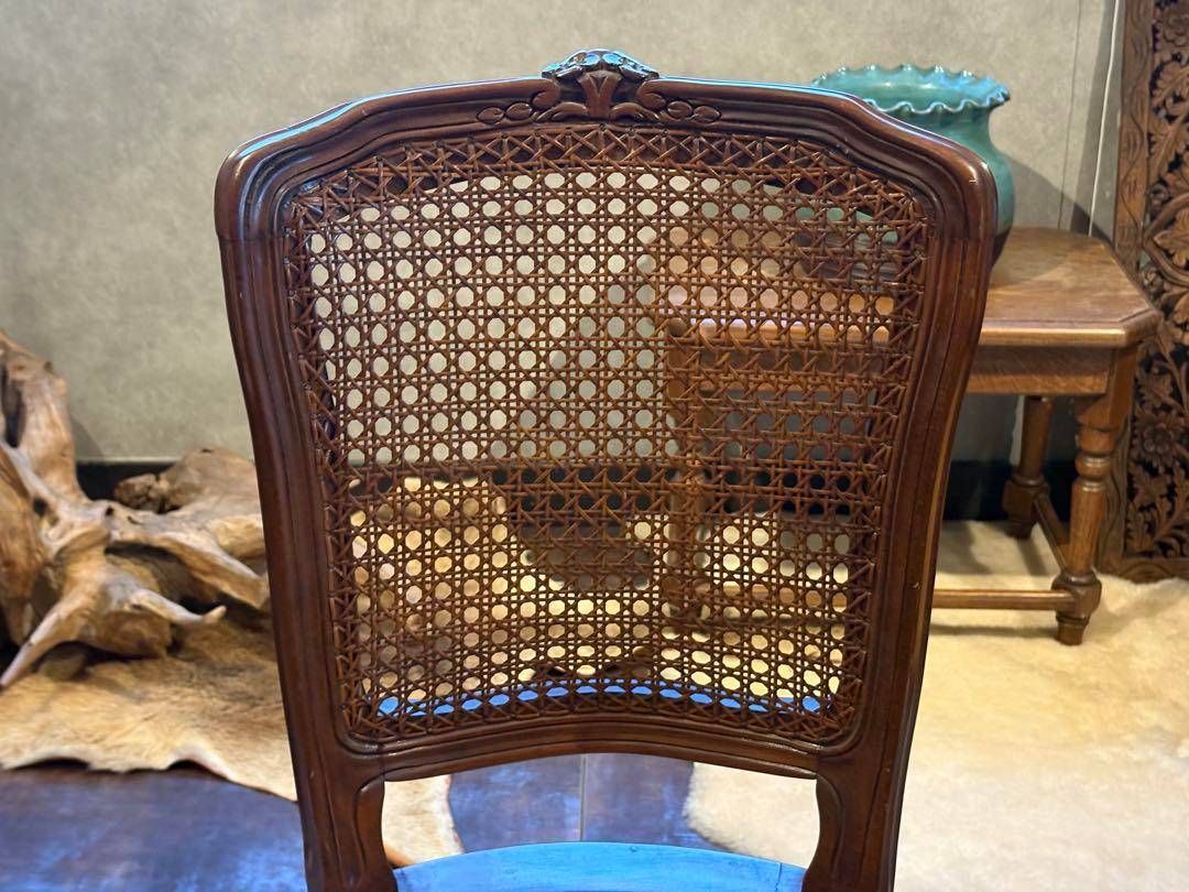 フレンチアンティーク　猫脚　クラシック　ラタンシートチェア　ヴィンテージ　NZ ②フレンチアンティーク 猫脚 クラシック ラタンシートチェア