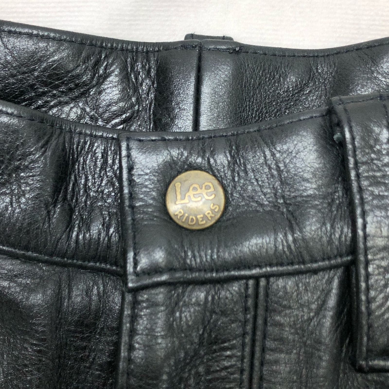 美品 Lee RIDERS リー ライダース パッチワーク レザー パンツ