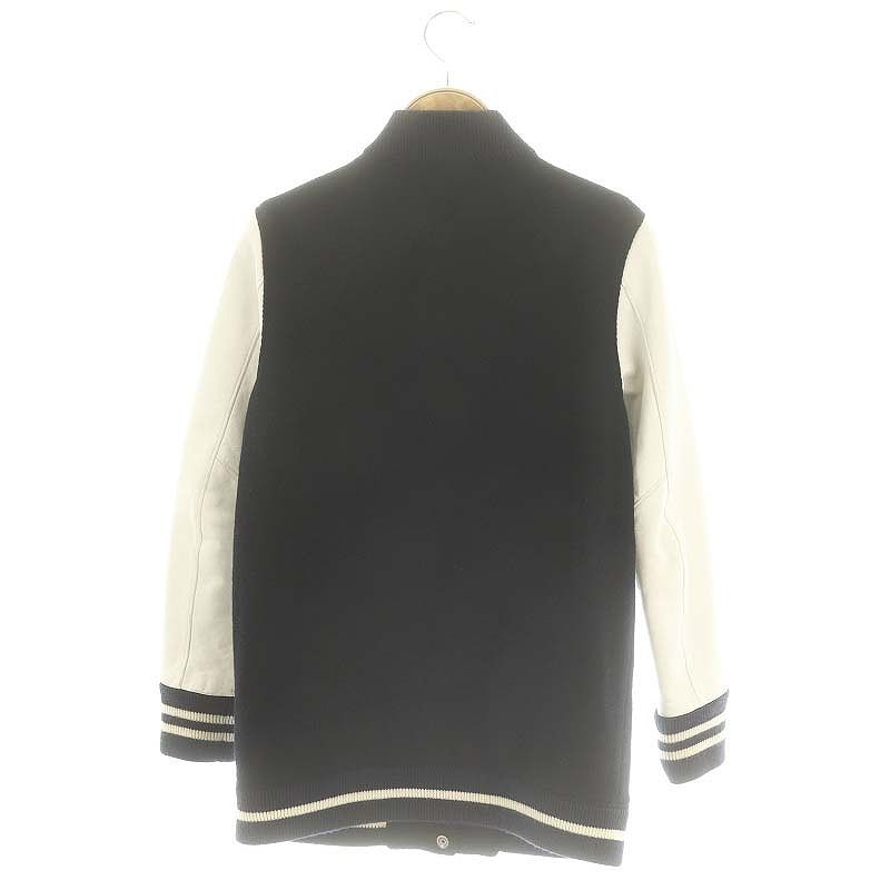 【ドゥーズィエムクラス】ジャケット スタジャン ブルゾン 切替 レザー　紺 白 ドゥーズィエムクラス DEUXIEME CLASSE ジャケット スタジャン