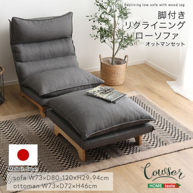 リクライニングソファー 1人掛け オットマン付き ほぼ完成品(脚 リクライニングソファー 1人掛け オットマン付き ほぼ完成品(脚