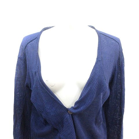 パドカレ pas de calais ニット カーディガン 麻 リネン 長袖 38