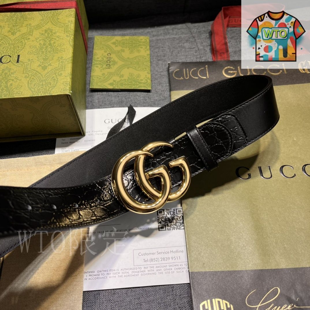 GUCCIベルト⭐サイズ80cm　ブラックレザー グッチ スクエアG バックル リバーシブル ベルト 35mm 80cm