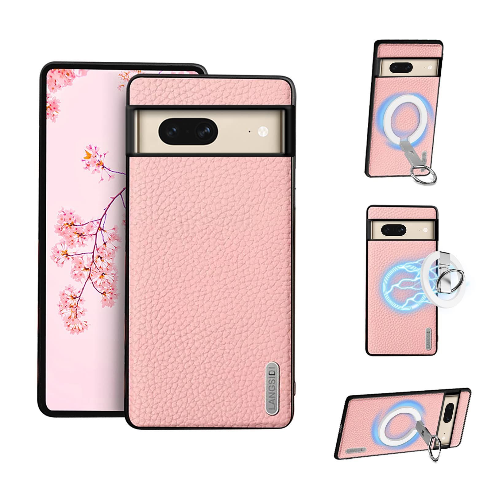 【数量限定】ケース 対応 本革 カバー レザー 8 スマホケース 耐衝撃 傷防止 MagSafe対応 Pixel マグネット搭載 磁気内蔵 グリップリング Google MagSafeスタンド対応 指紋防止 滑り止め 豪華 【MagSafe