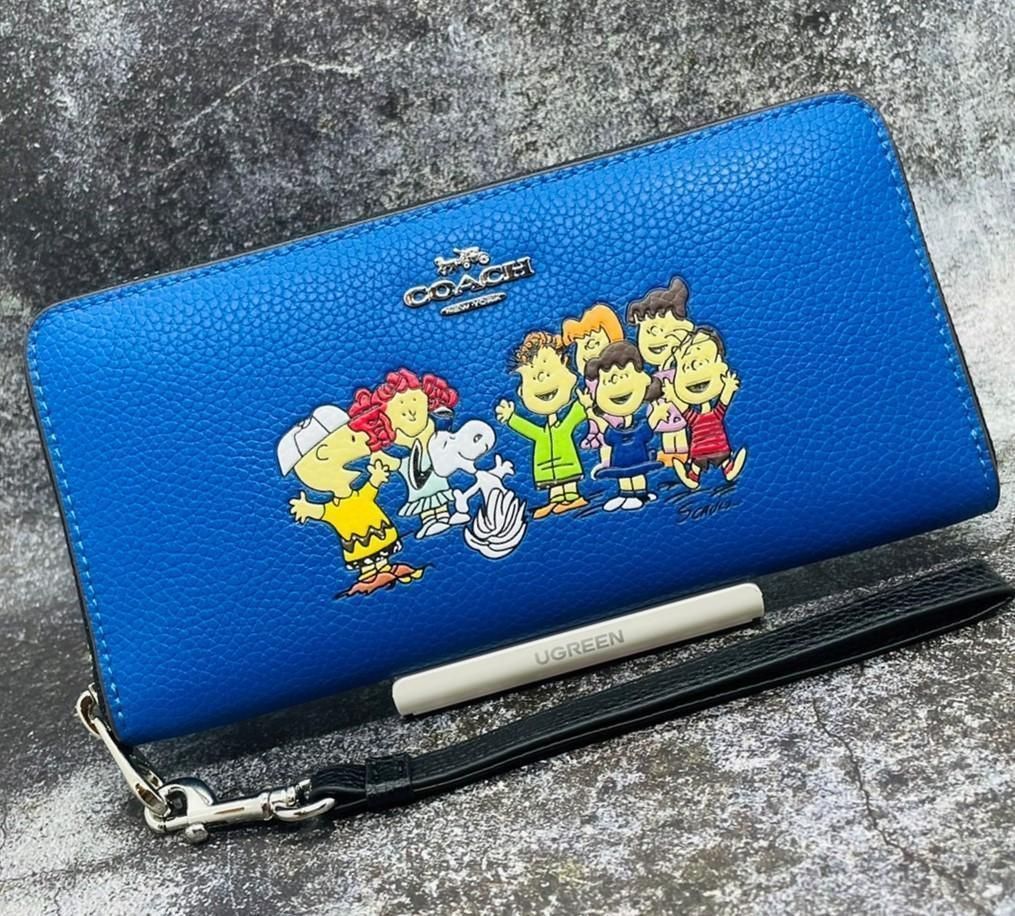 COACH 新品 スヌーピー ブルー 長財布 コーチ レディース 小物 青 財布