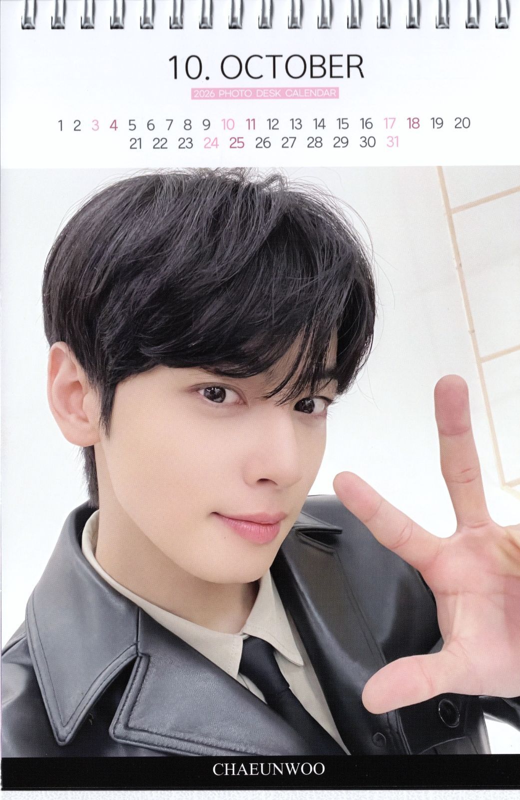 チャウヌ グッズ 卓上 カレンダー 写真集 2026~2027年 + ステッカー