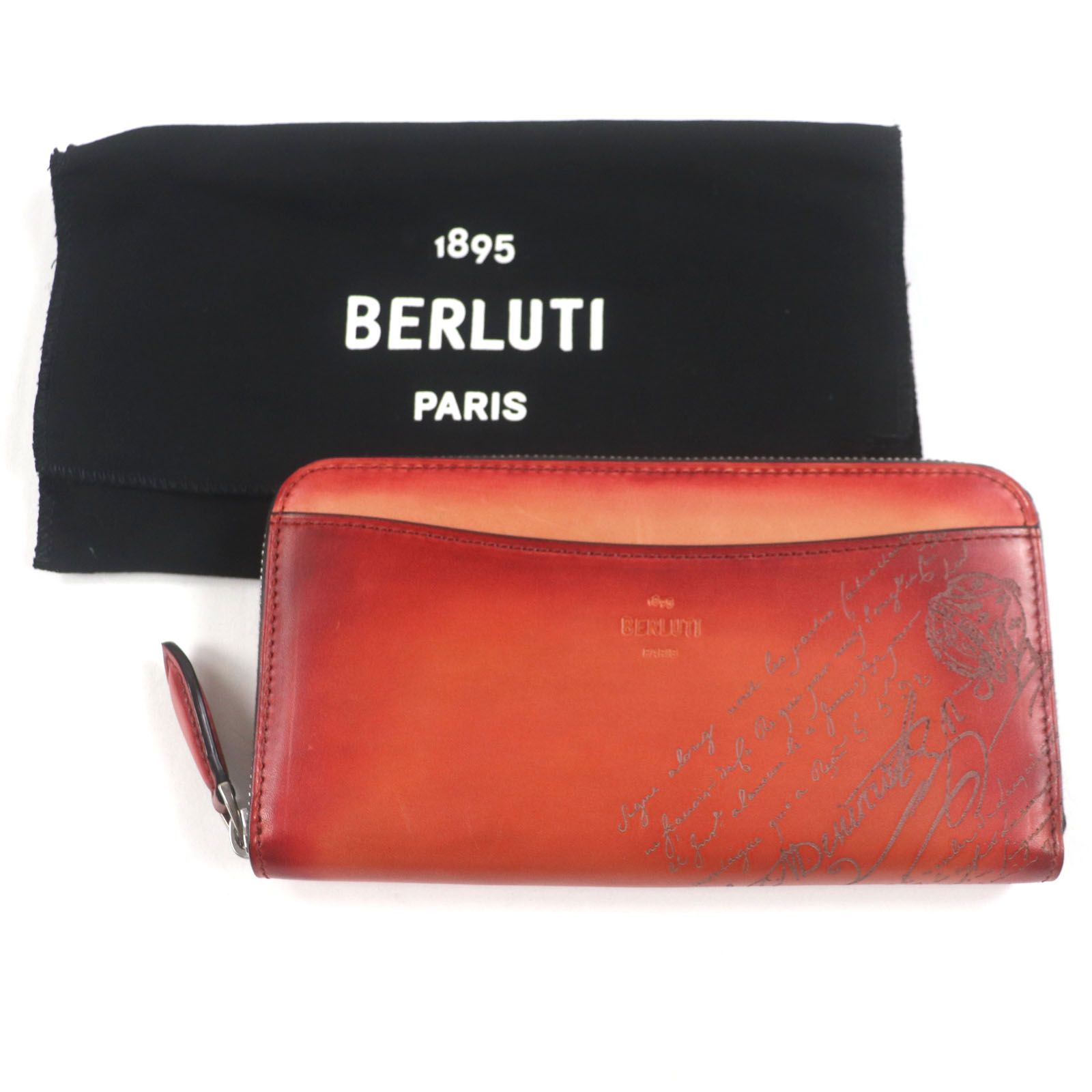 ベルルッティ　イタウバ　スクリットカリグラフィー　長財布 極美品▽BERLUTI ベルルッティ イタウバネオ スクリットレザー