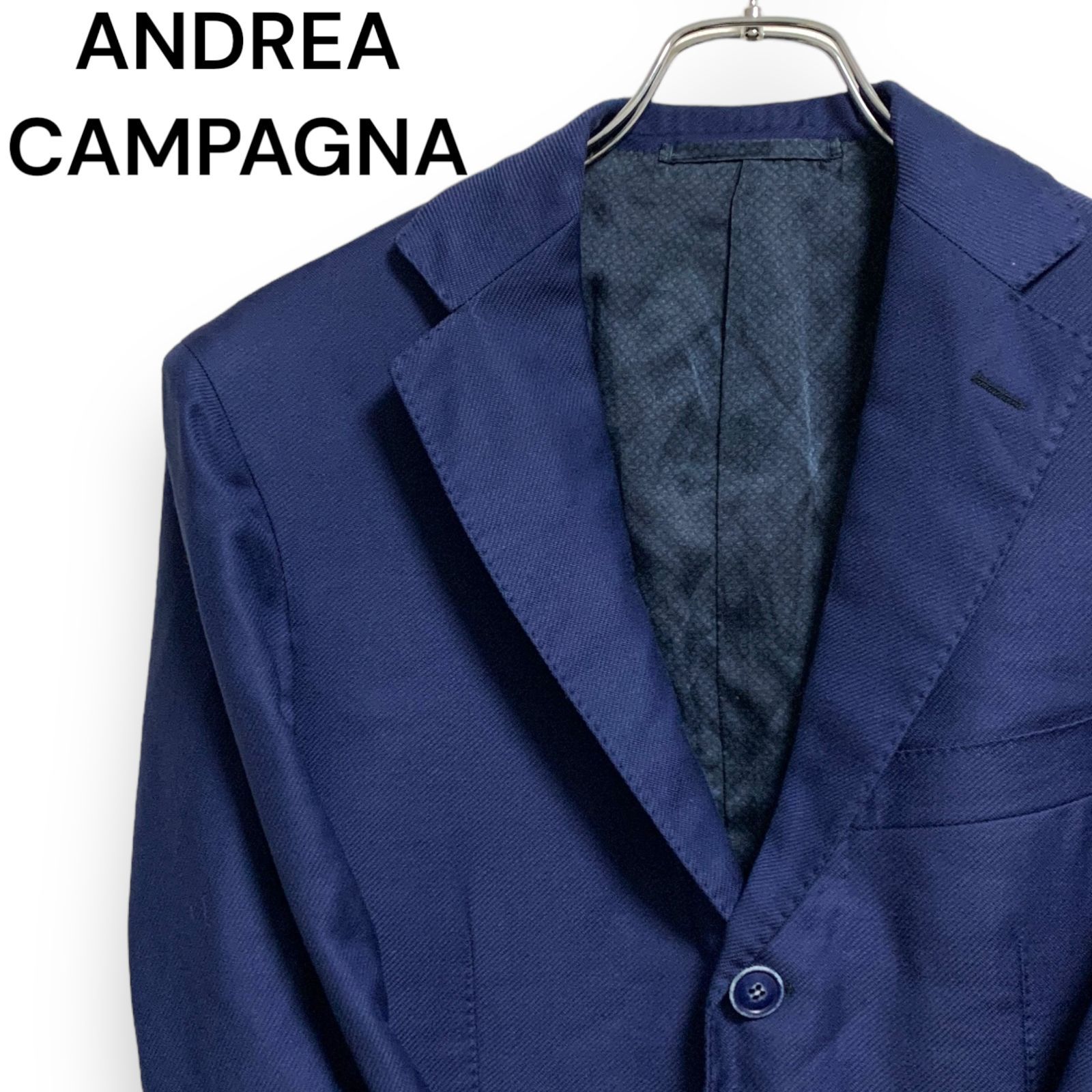 ANDREA CAMPAGNA アンドレア・カンパーニャ テーラードジャケット ネイビー メンズ Mサイズ 2600008687715