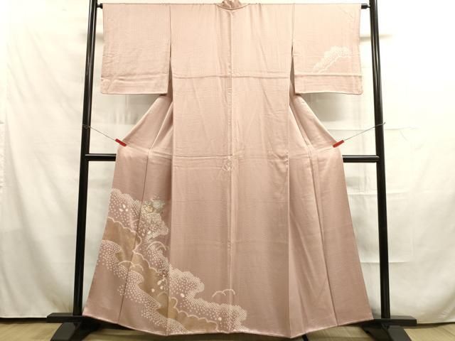 平和屋着物○訪問着 手描き 絞り 中国三大刺繍 スワトウ刺繍 汕頭刺繍