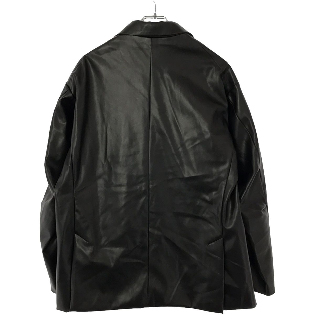 Jieda ジエダ 21AW FAKE LEATHER DOUBLE TAILORED JACKET フェイクレザーダブルテーラードジャケット ブラック 1 Jie-21W-JK06-C