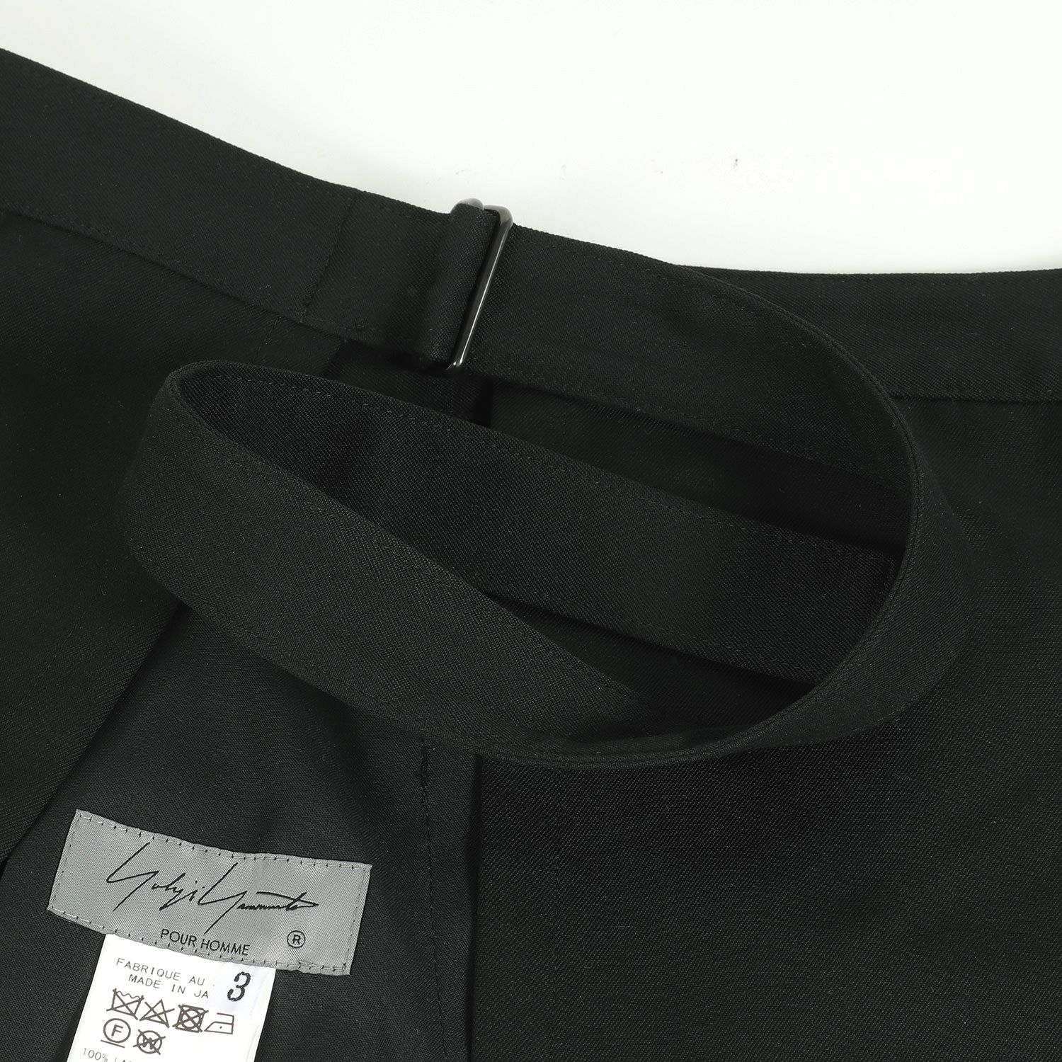 美品 Yohji Yamamoto(Ys) ヨウジヤマモト ウールギャバジン プリーツ 