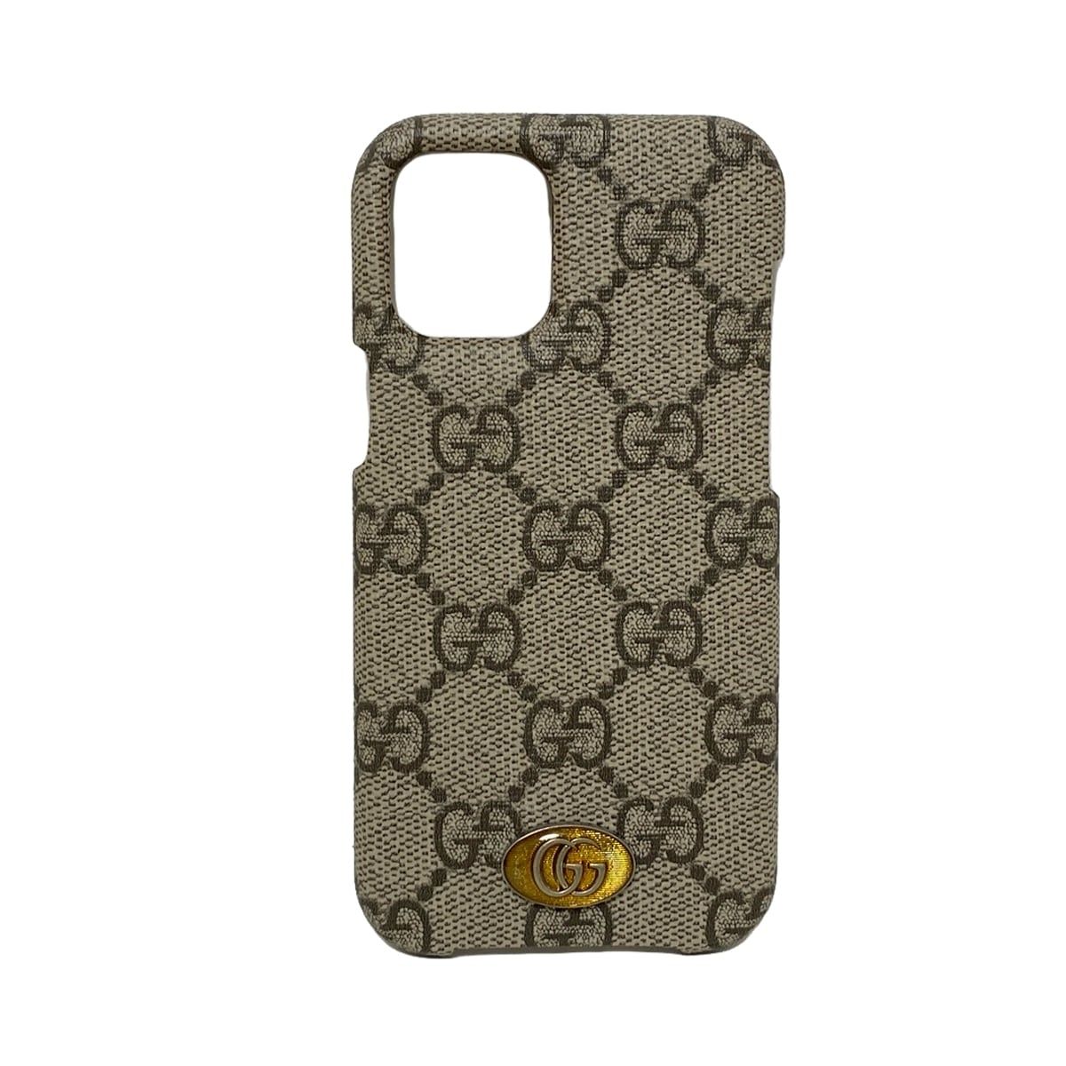 GUCCI グッチ 携帯電話ケース オフィディア 668404 ベージュ×ダークブラウン iPhoneケース|iPhone12mini