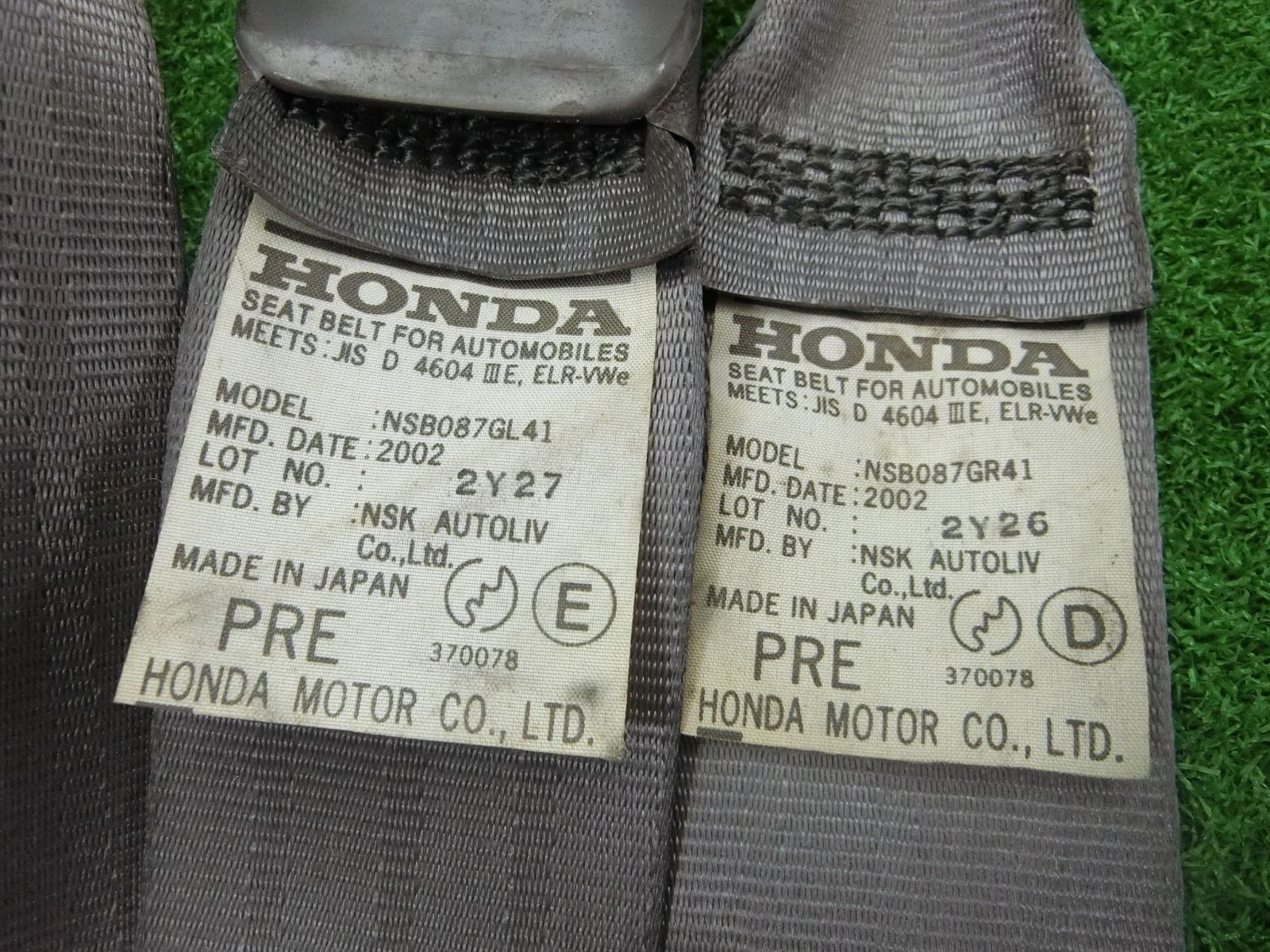 フロント シートベルト