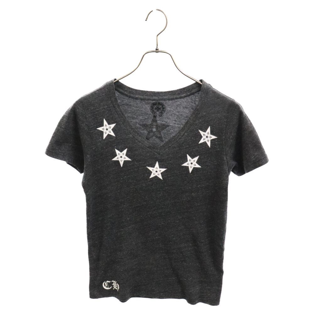 CHROME HEARTS (クロムハーツ) STAR S/S TEE スターロゴVネック 半袖T