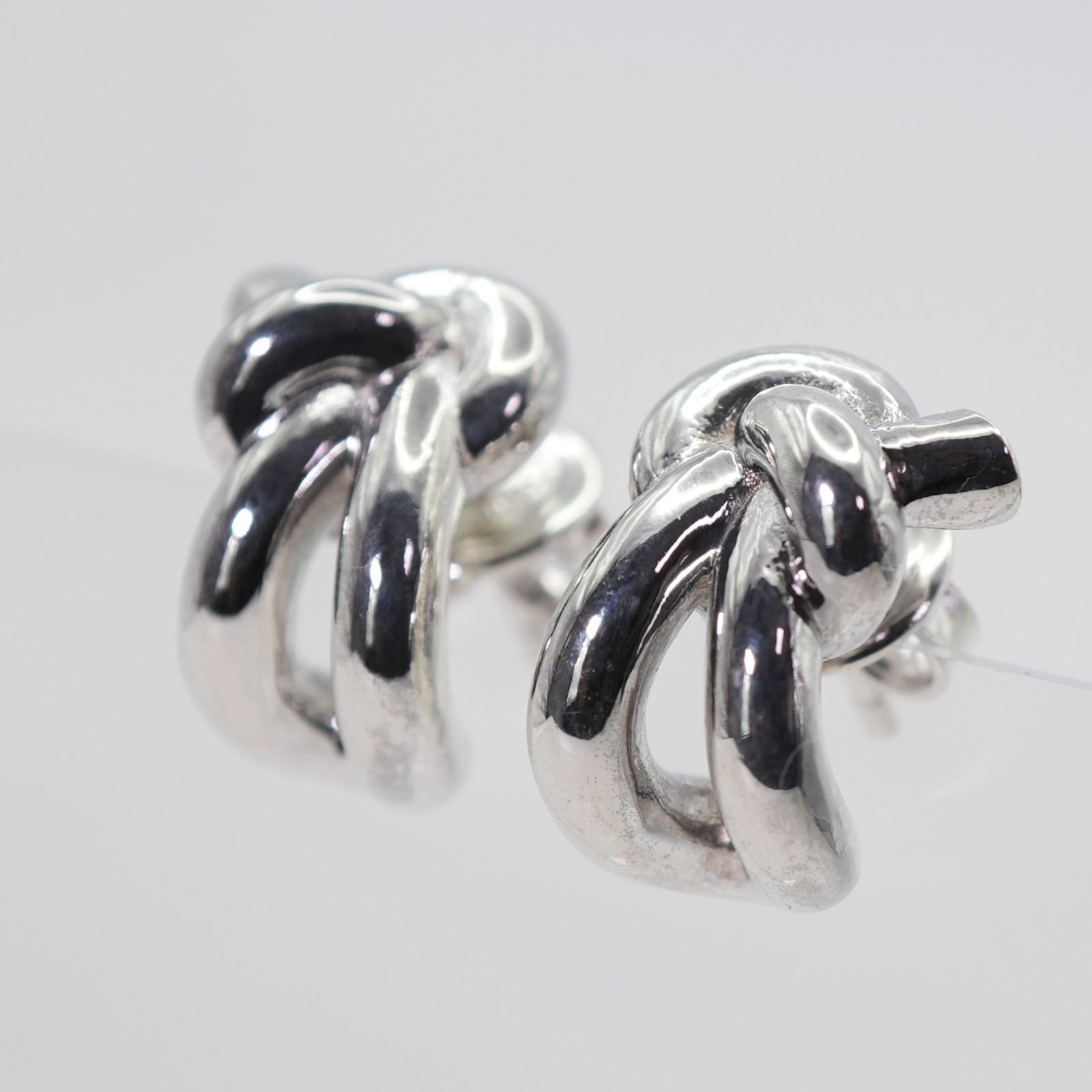 ボッテガヴェネタ シルバー ノット ピアス/25-1230箱 ボッテガ