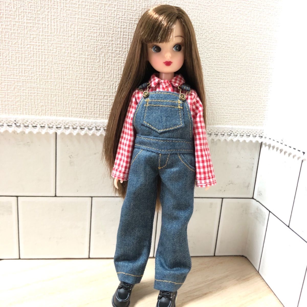 復刻版初代リカちゃん 服 オーバーオール サロペット ハンドメイド