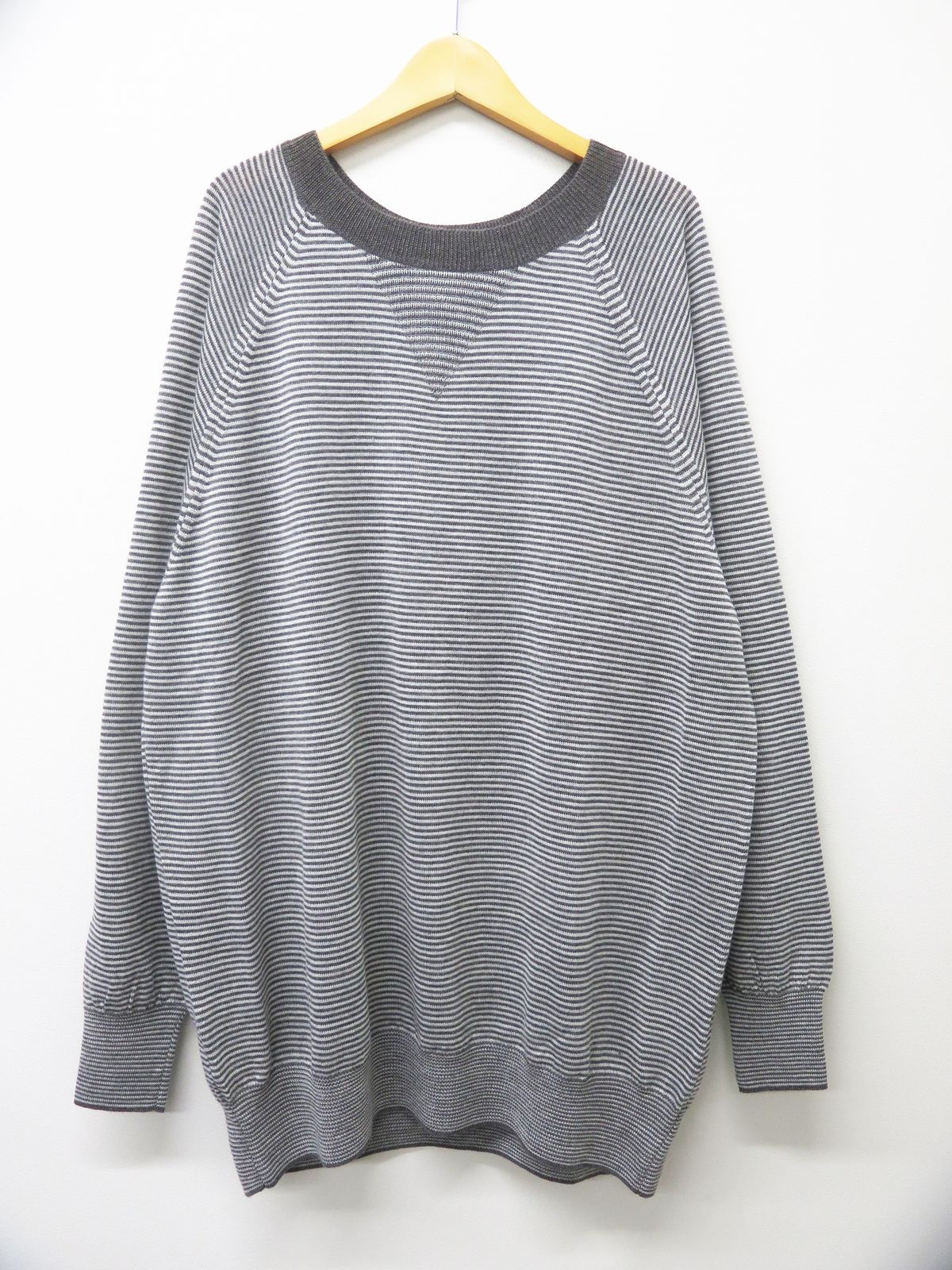 SUGARHILL シュガーヒル 22AWKN07 22AW HIGH GAUGE STRIPE WOOL