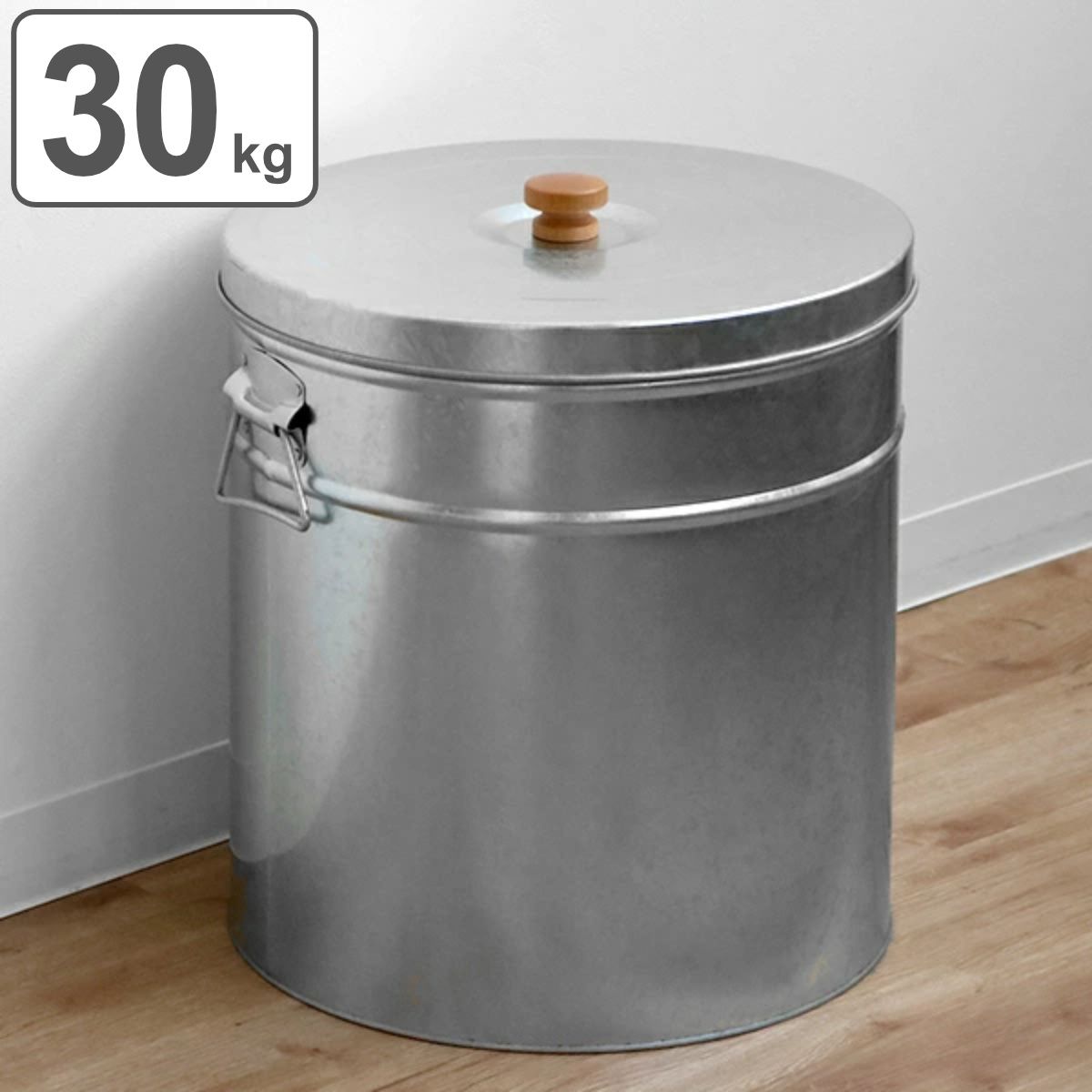 米びつ 30kg 丸型 トタン 袋のまま 米櫃 ライスボックス こめびつ おすすめ 米ストッカー コメビツ お米入れ お米収納 お米保存 30キロ 袋ごと そのまま ペットフード ドッグフード おしゃれ レトロ 大容量