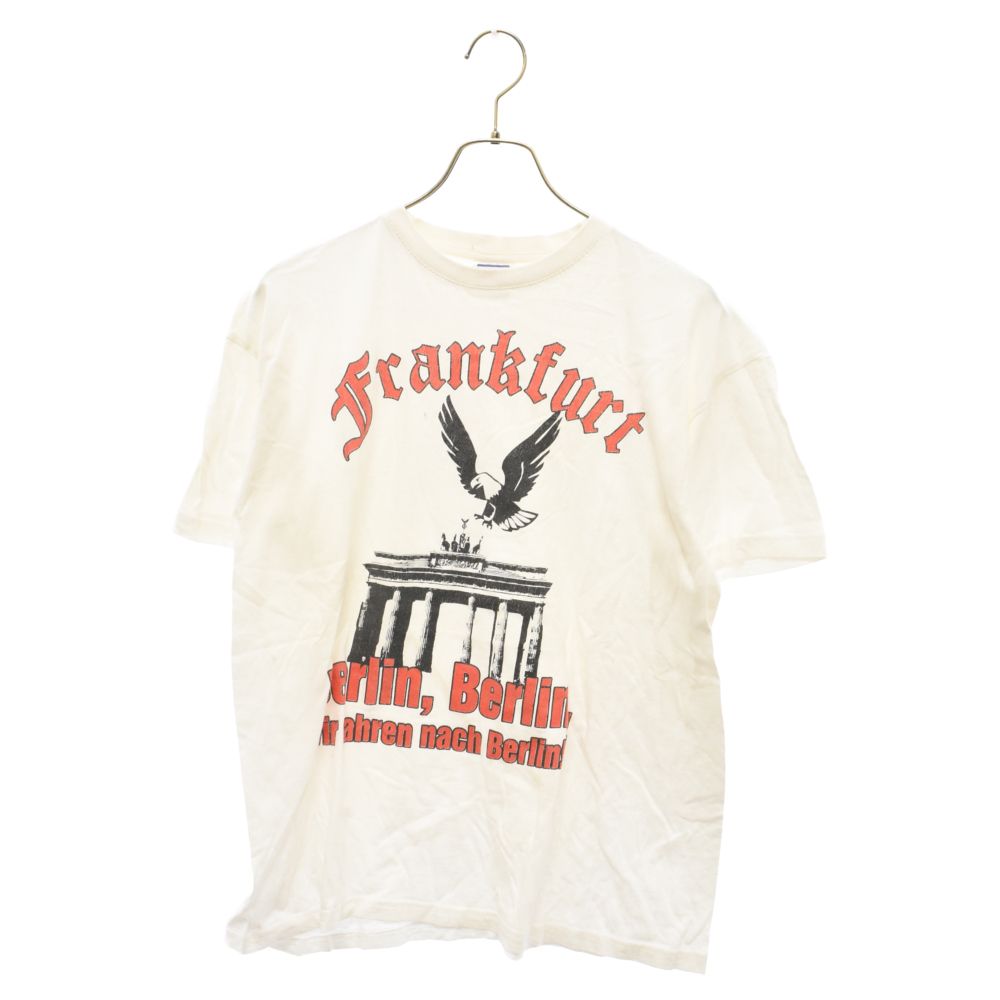 VINTAGE (ヴィンテージ) 90s-00s FRANKFURT フランクフルト プリント 半袖Tシャツ カットソー ホワイト
