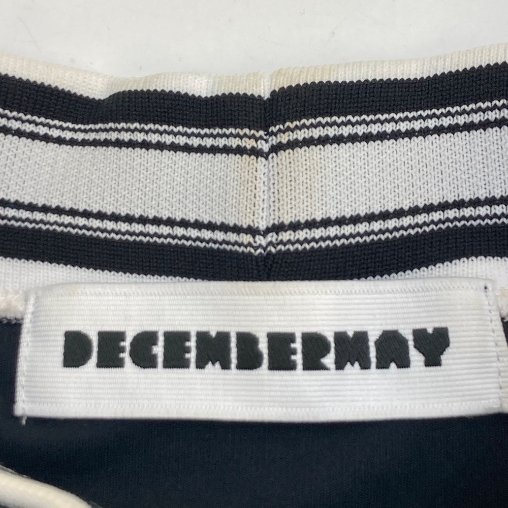 DECEMBERMAY ディセンバーメイハイネック 半袖TシャツネイビーサイズS
