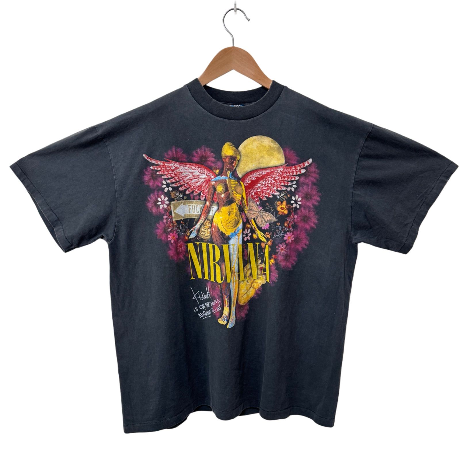 NIRVANA IN UTERO ニルヴァーナ インウテロ ブラック長袖 シャツ NIRVANA IN UTERO ニルヴァーナ インウテロ ブラック長袖 シャツ